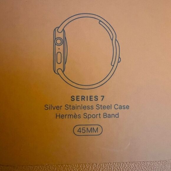 apple watch hermes series 7 with fauve barenia deploymemt buckle 45mm - Picture 4 of 16